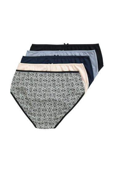 Ulla Popken 851687 Cuecas com padrão pack de 5 Azul claro - Cuecas - 