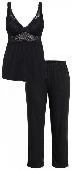Ulla Popken 851693 Pijama Preto - Pijamas/Loungewear - 