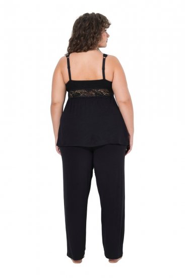 Ulla Popken 851693 Pijama Preto - Pijamas/Loungewear - 