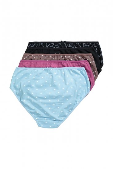 Ulla Popken 851714 Cuecas com padrão pack de 5 Preto - Cuecas - 