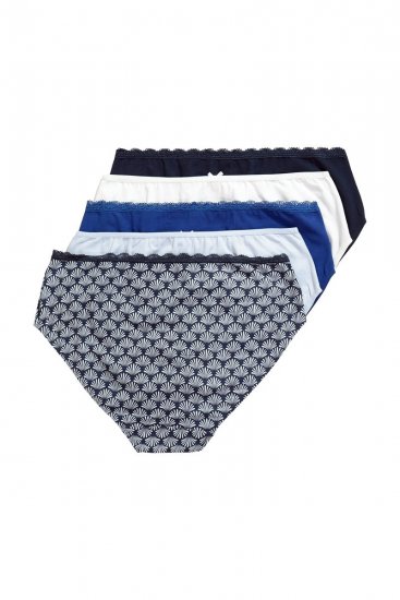 Ulla Popken 851730 Cuecas com padrão pack de 5 Azul claro - Cuecas - 