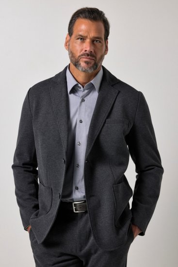 JP1880 Naples Flexnamic Blazer em jersey Cinzento escuro mesclado - Fatos - Fatos de Homem Tamanhos Grandes
