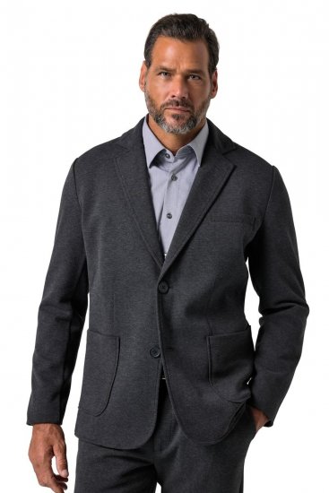 JP1880 Naples Flexnamic Blazer em jersey Cinzento escuro mesclado - Fatos - Fatos de Homem Tamanhos Grandes