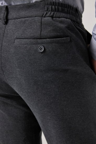 JP1880 Naples Flexnamic Calças em jersey Cinzento escuro mesclado - Fatos - Fatos de Homem Tamanhos Grandes