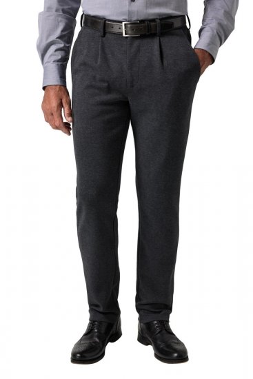 JP1880 Naples Flexnamic Calças em jersey Cinzento escuro mesclado - Fatos - Fatos de Homem Tamanhos Grandes