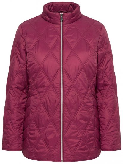 Ulla Popken 851777 Casaco acolchoado HYPRAR com gola alta Bordô - Jaquetas - Casacos plus size para mulher