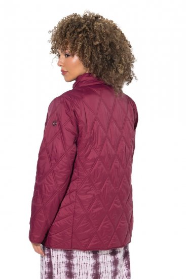 Ulla Popken 851777 Casaco acolchoado HYPRAR com gola alta Bordô - Jaquetas - Casacos plus size para mulher