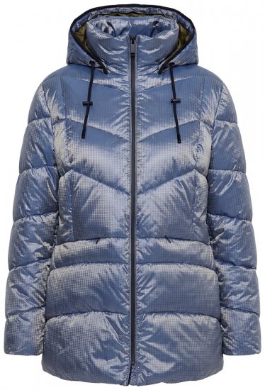 Ulla Popken 851790 Casaco acolchoado Azul ganga - Jaquetas - Casacos plus size para mulher