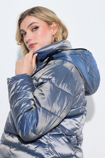 Ulla Popken 851790 Casaco acolchoado Azul ganga - Jaquetas - Casacos plus size para mulher