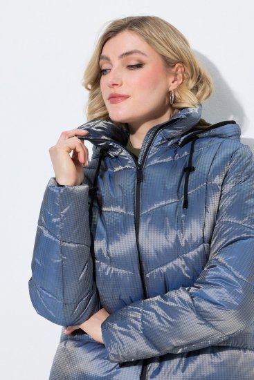 Ulla Popken 851790 Casaco acolchoado Azul ganga - Jaquetas - Casacos plus size para mulher
