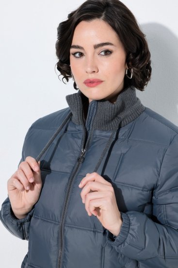 Ulla Popken 851791 Casaco acolchoado Azul-marinho - Jaquetas - Casacos plus size para mulher