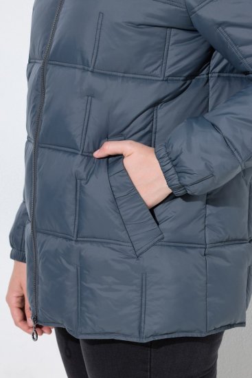 Ulla Popken 851791 Casaco acolchoado Azul-marinho - Jaquetas - Casacos plus size para mulher