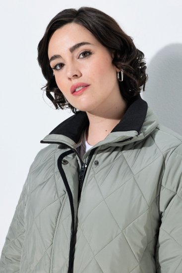 Ulla Popken 851792 Casaco de chuva Verde azeitona - Jaquetas - Casacos plus size para mulher
