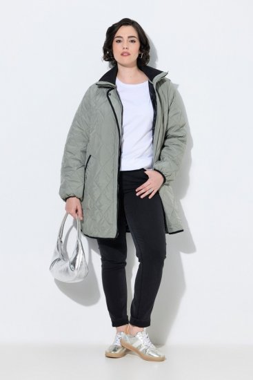 Ulla Popken 851792 Casaco de chuva Verde azeitona - Jaquetas - Casacos plus size para mulher