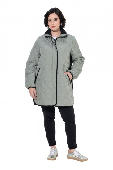 Ulla Popken 851792 Casaco de chuva Verde azeitona - Jaquetas - Casacos plus size para mulher