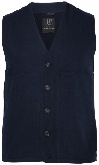 JP1880 851800 Colete de tweed em espinha Azul-marinho - Fatos - Fatos de Homem Tamanhos Grandes