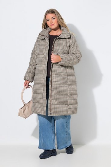 Ulla Popken 851801 Sobretudo acolchoado Branco sujo - Casacos - Casacos de Mulher em Tamanhos Grandes