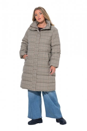 Ulla Popken 851801 Sobretudo acolchoado Branco sujo - Casacos - Casacos de Mulher em Tamanhos Grandes
