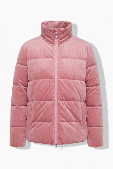 Ulla Popken 851819 Casaco de bombazina Rosa velho - Jaquetas - Casacos plus size para mulher