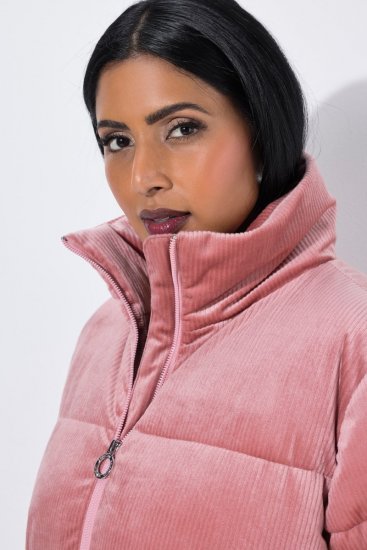 Ulla Popken 851819 Casaco de bombazina Rosa velho - Jaquetas - Casacos plus size para mulher