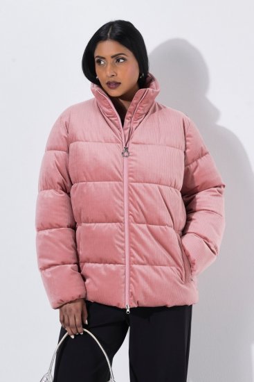 Ulla Popken 851819 Casaco de bombazina Rosa velho - Jaquetas - Casacos plus size para mulher