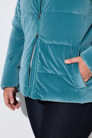 Ulla Popken 851819 Casaco de bombazina Cinzento - Jaquetas - Casacos plus size para mulher