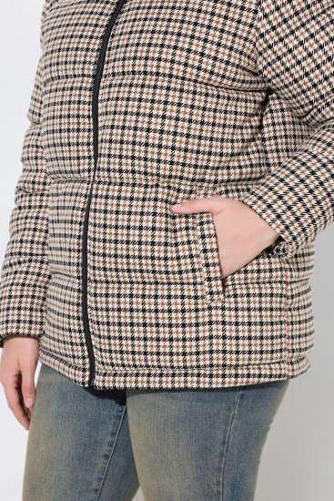 Ulla Popken 851822 Sobretudo acolchoado Branco sujo - Casacos - Casacos de Mulher em Tamanhos Grandes