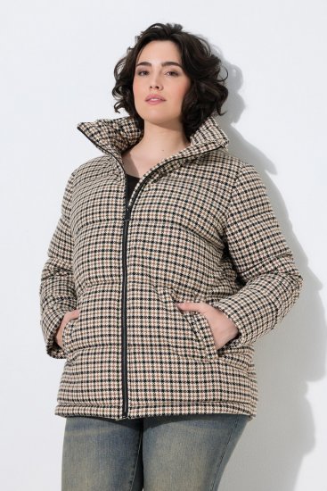 Ulla Popken 851822 Sobretudo acolchoado Branco sujo - Casacos - Casacos de Mulher em Tamanhos Grandes