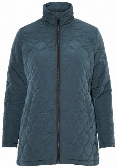 Ulla Popken 851831 Casaco acolchoado Verde escuro - Jaquetas - Casacos plus size para mulher