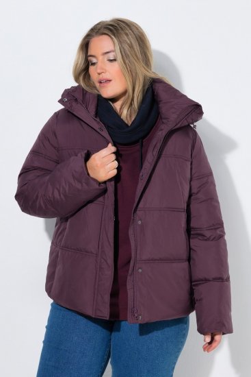 Ulla Popken 851832 Casaco acolchoado Castanho - Jaquetas - Casacos plus size para mulher