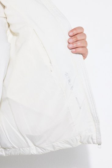 Ulla Popken 851833 Colete acolchoado com gola alta Branco sujo - Coletes - 