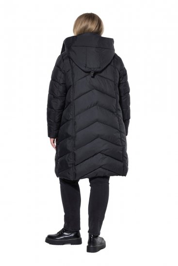 Ulla Popken 851842 Sobretudo acolchoado Preto - Casacos - Casacos de Mulher em Tamanhos Grandes
