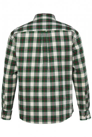 JP1880 851877 Camisa de flanela aos quadrados de manga comprida Verde escuro TALL - TALL camisas - Camisas TALL para Homens Altos