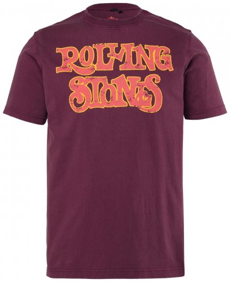 JP1880 851910 Rolling Stones Vintage Logo T-shirt Beringela - T-shirts de bandas - Camisetas de Bandas em Tamanhos Grandes