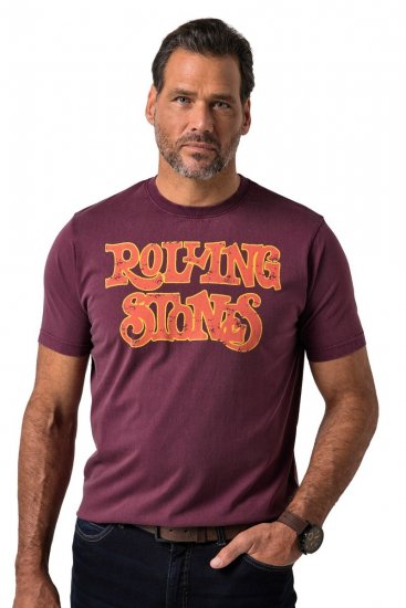 JP1880 851910 Rolling Stones Vintage Logo T-shirt Beringela - T-shirts de bandas - Camisetas de Bandas em Tamanhos Grandes