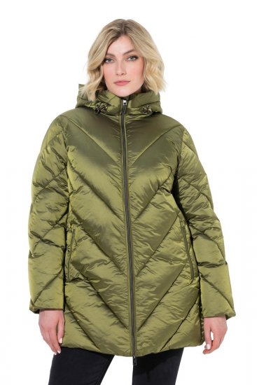 Ulla Popken 852023 Sobretudo acolchoado Verde azeitona - Casacos - Casacos de Mulher em Tamanhos Grandes