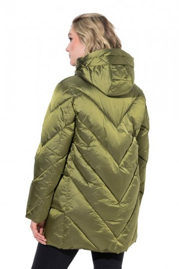 Ulla Popken 852023 Sobretudo acolchoado Verde azeitona - Casacos - Casacos de Mulher em Tamanhos Grandes