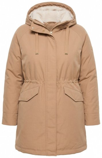 Ulla Popken 852028 Parka Bege - Casacos - Casacos de Mulher em Tamanhos Grandes