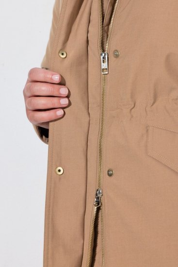 Ulla Popken 852028 Parka Bege - Casacos - Casacos de Mulher em Tamanhos Grandes