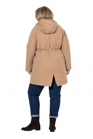 Ulla Popken 852028 Parka Bege - Casacos - Casacos de Mulher em Tamanhos Grandes