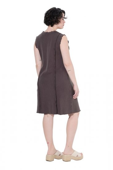 Ulla Popken 852190 Vestido de jersey Castanho mogno - Vestidos de verão - Vestidos de verão plus size