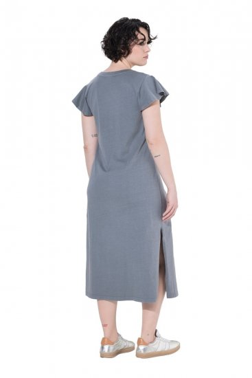Ulla Popken 852218 Vestido midi de manga curta Cinzento - Vestidos midi - Vestidos Midi Tamanhos Grandes