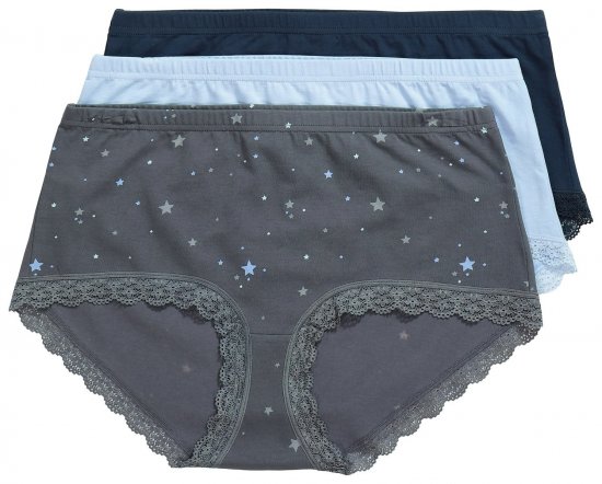 Ulla Popken 852249 Cuecas pack de 3 Antracite - Cuecas - 