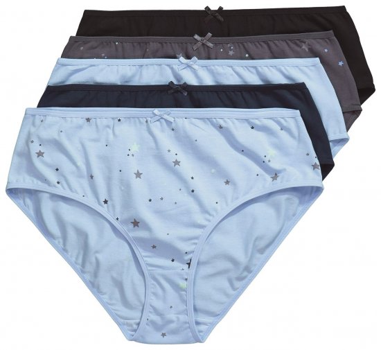 Ulla Popken 852258 Cuecas pack de 5 Antracite - Cuecas - 