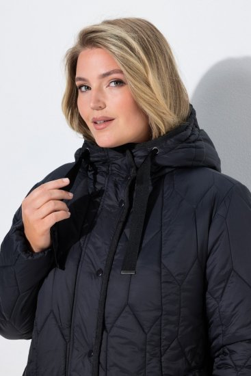 Ulla Popken 852413 Casaco acolchoado Preto - Jaquetas - Casacos plus size para mulher