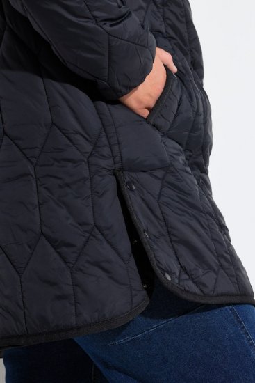 Ulla Popken 852413 Casaco acolchoado Preto - Jaquetas - Casacos plus size para mulher