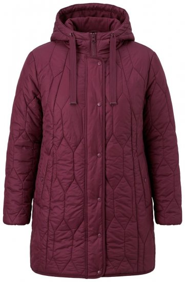 Ulla Popken 852413 Casaco acolchoado Ameixa - Jaquetas - Casacos plus size para mulher