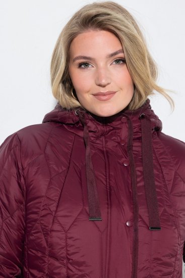 Ulla Popken 852413 Casaco acolchoado Ameixa - Jaquetas - Casacos plus size para mulher