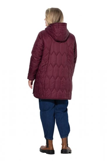 Ulla Popken 852413 Casaco acolchoado Ameixa - Jaquetas - Casacos plus size para mulher