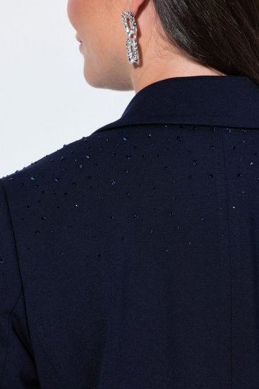 Ulla Popken 852498 Blazer com strass Azul-marinho - Blazers e Coletes - Blazers em Tamanhos Grandes